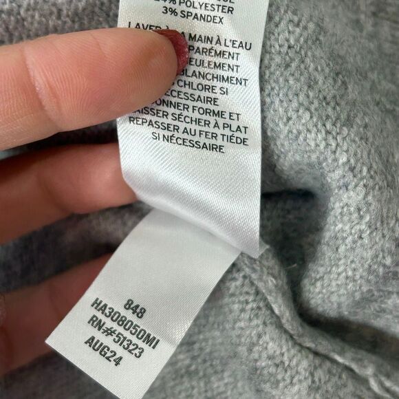 Halogen Sweater Womens XL Gray Apres Ski Turtleneck Long Sleeve Pullover Knitted - Picture 9 of 13